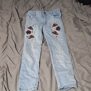 Rose And Heart Jeans